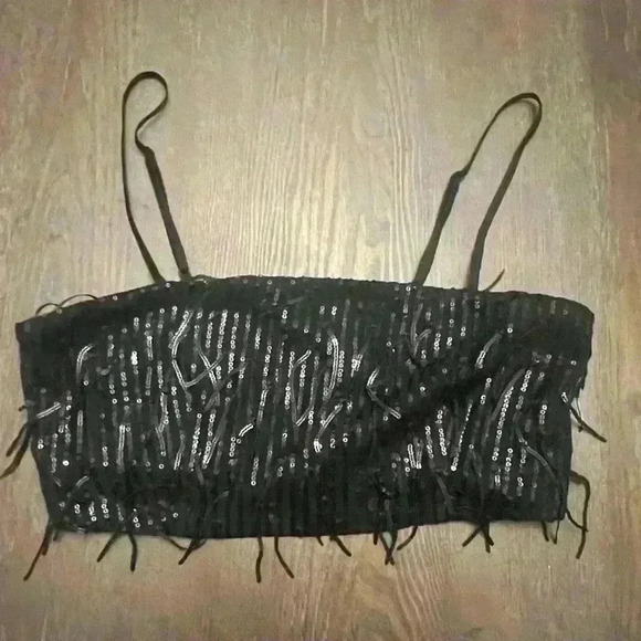 NWT H&M Sequined crop top - Picture 1 of 5